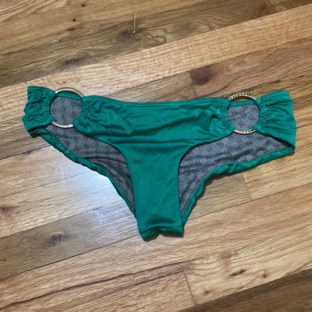 Emerald green cheeky bikini bottoms